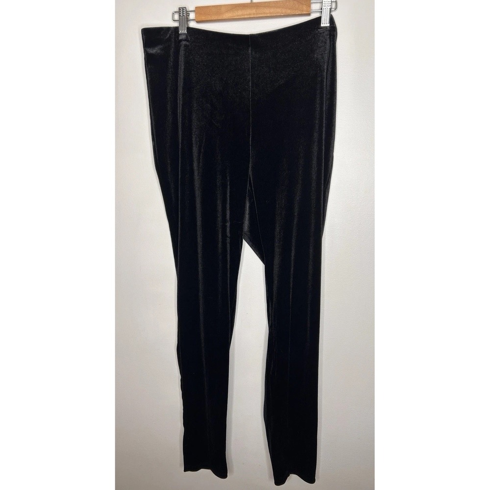 LC Lauren Conrad Runway Black Velvet Women's Pants Skinny Size XL New NWT - Picture 2 of 10